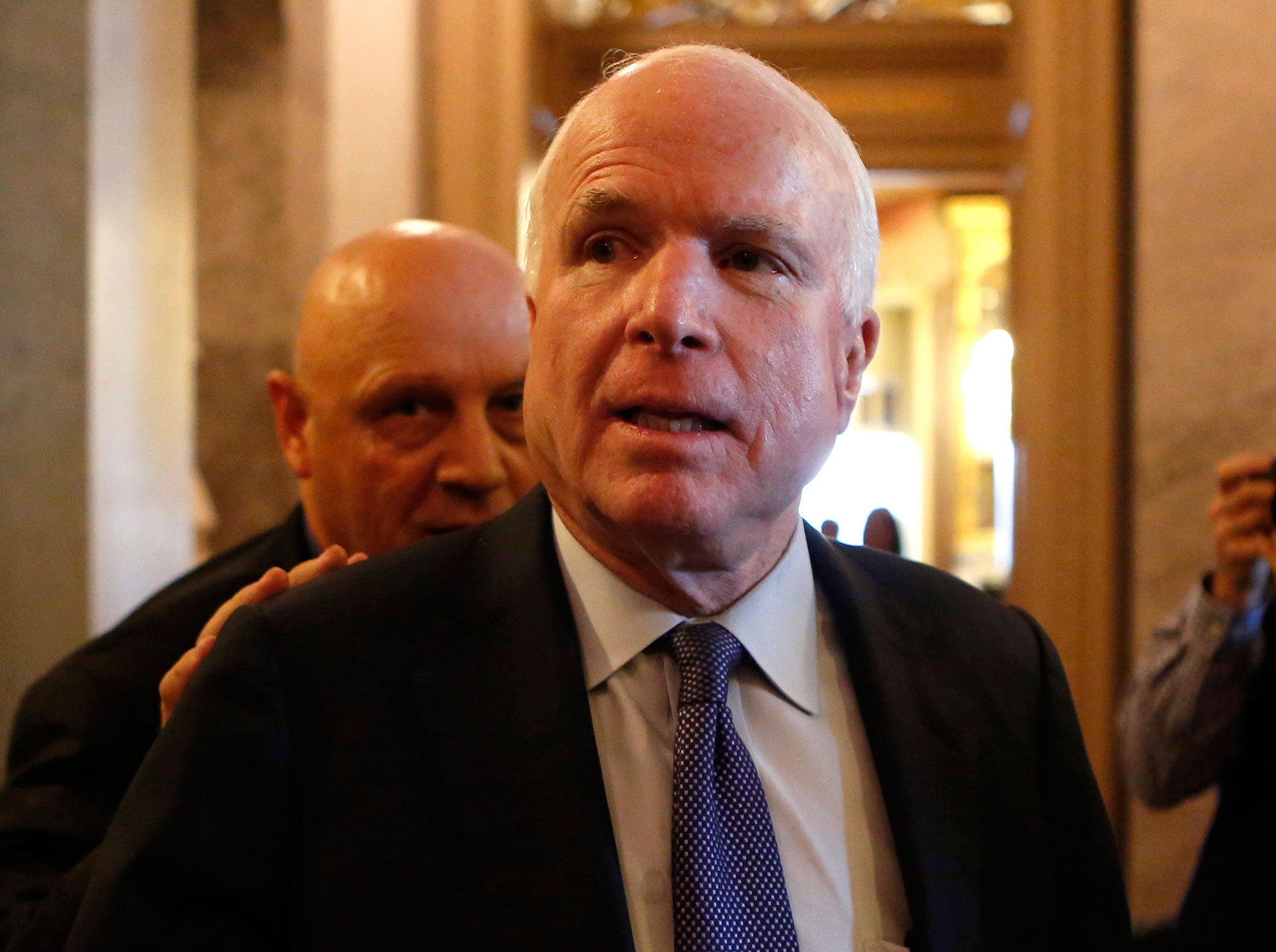 Senator John McCain beat Mr Romney to become candidate in 2008