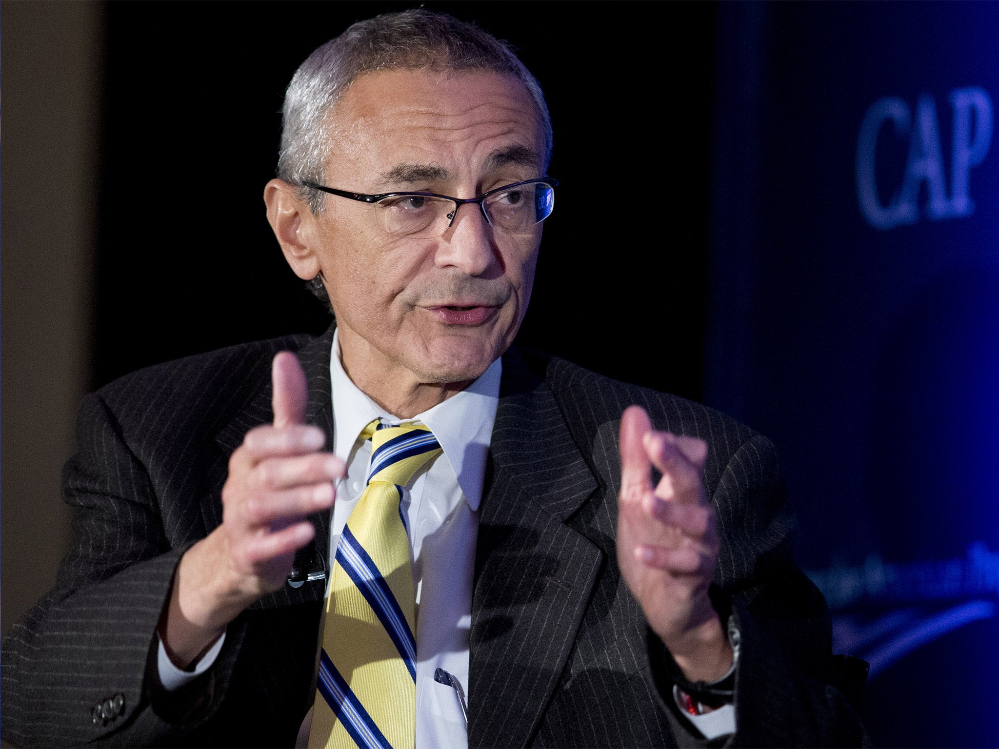 Podesta's vacation isn't keeping him from punching back
