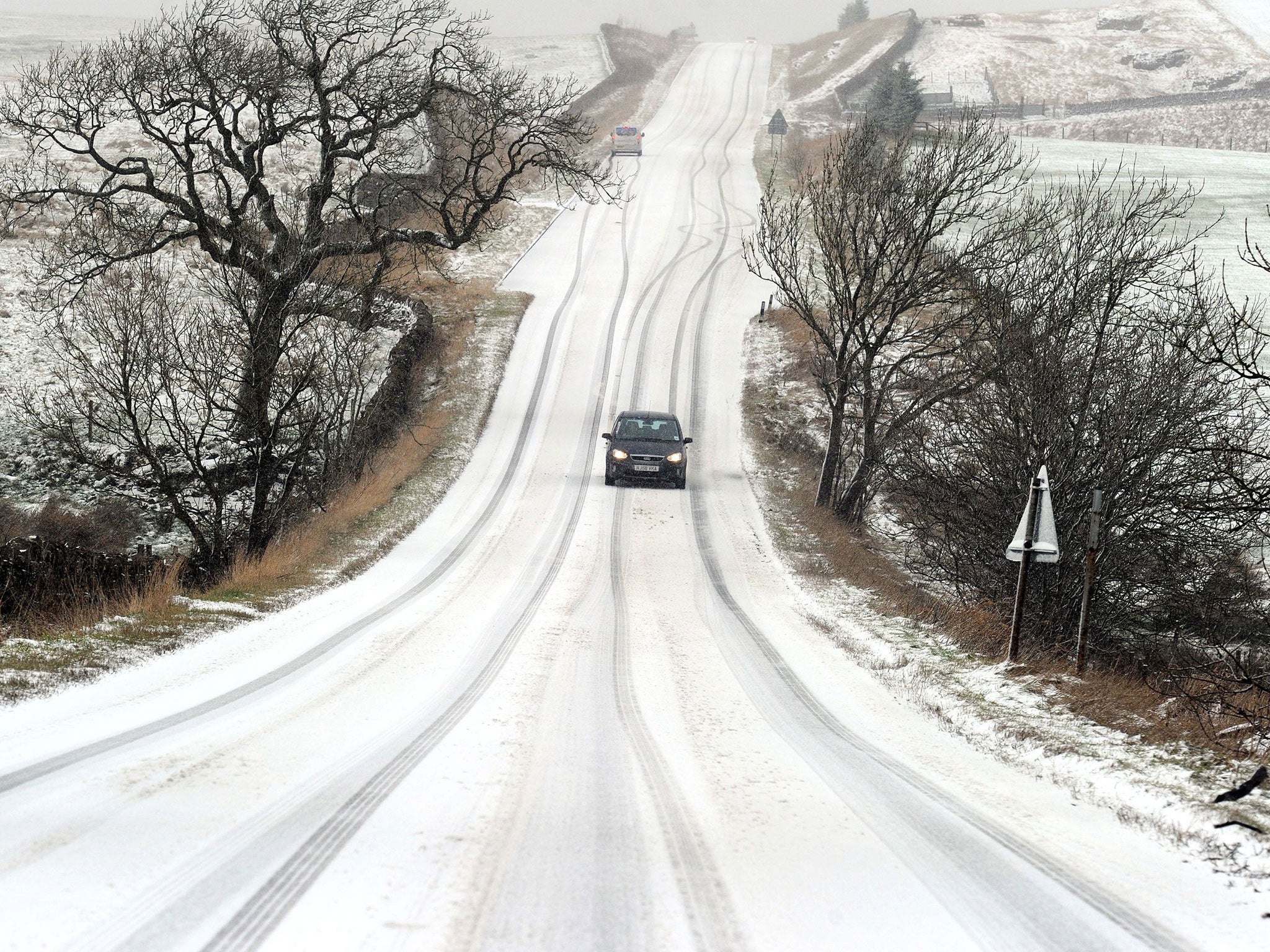 The Met Office said rain arriving in western areas will turn to snow as it comes inland
