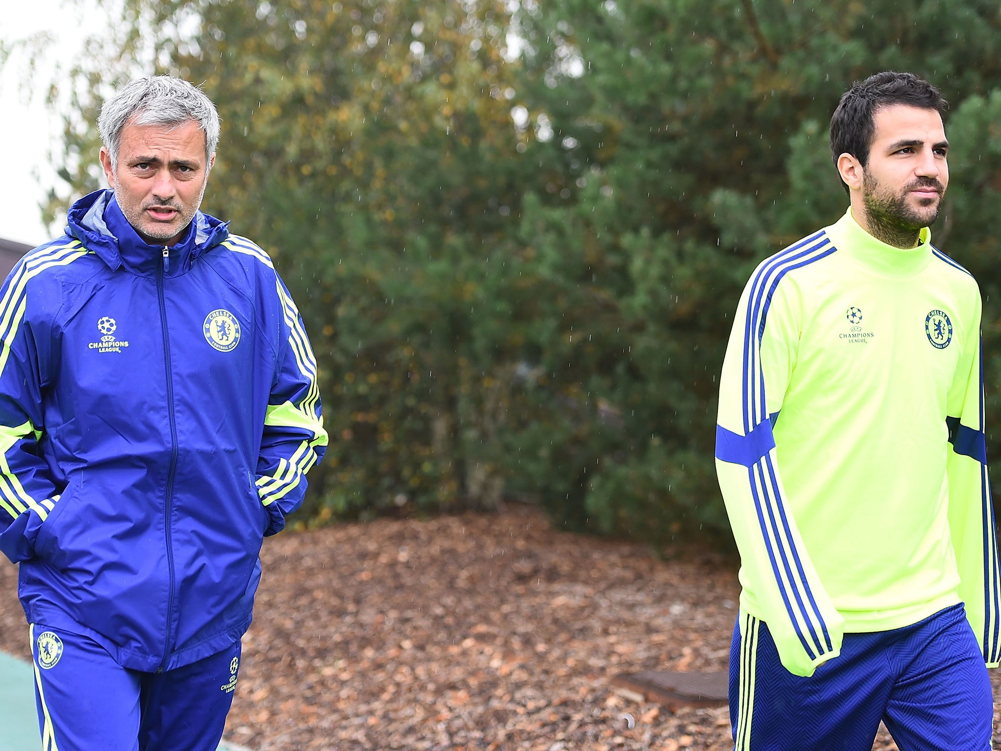 Cesc Fabregas and Jose Mourinho