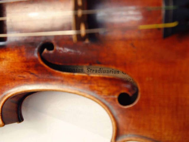 A Stradivarius is coated in flame varnish