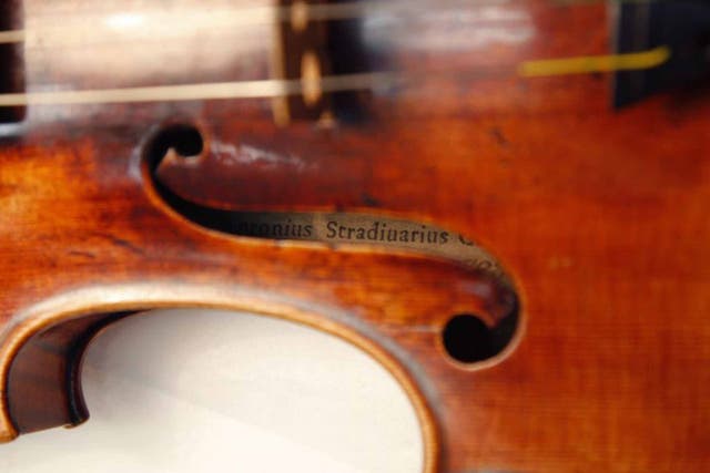 A Stradivarius is coated in flame varnish