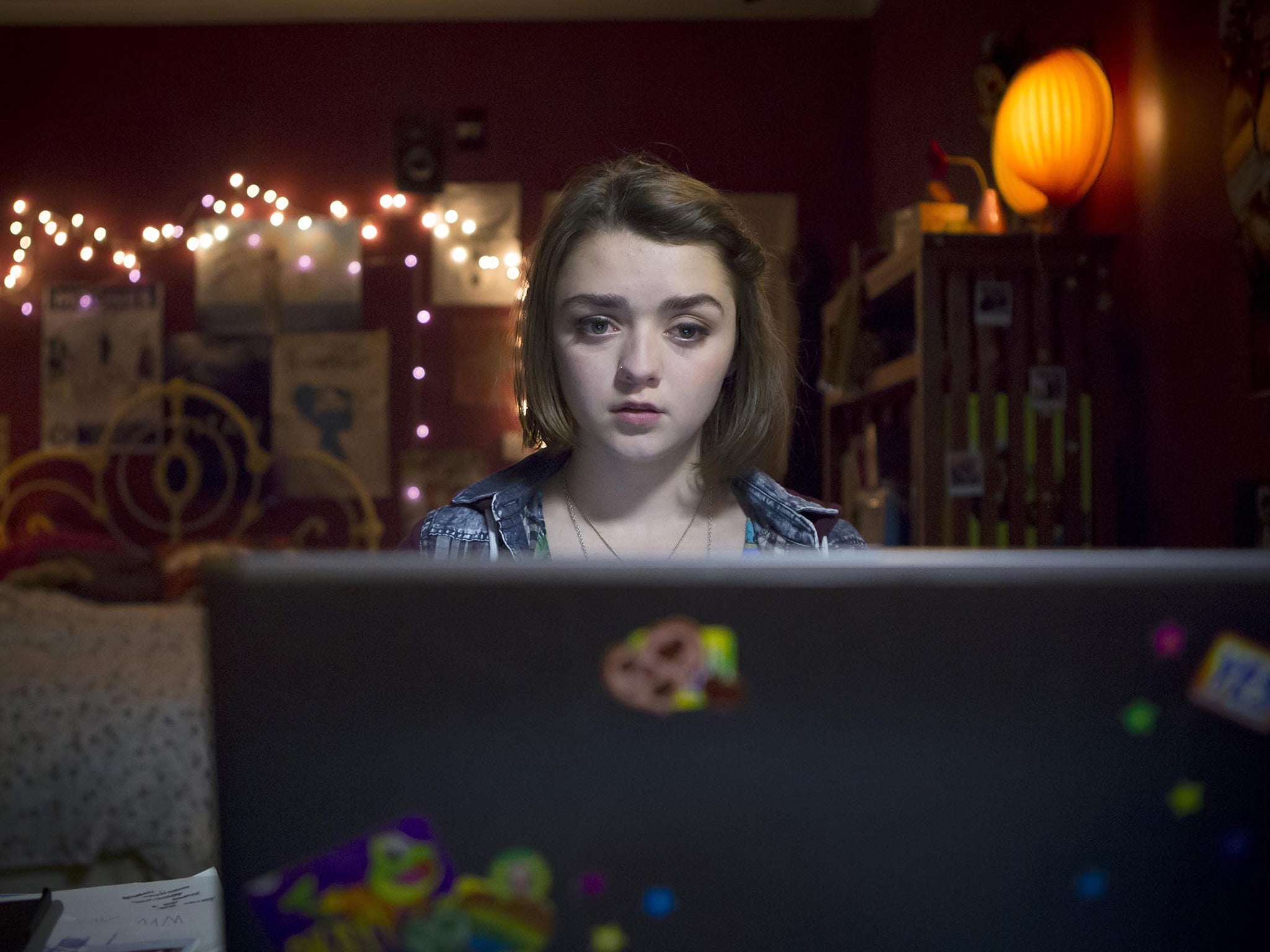 Hacked off: Maisie Williams in ‘Cyberbully’