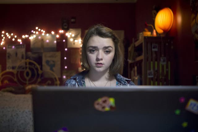 Hacked off: Maisie Williams in ‘Cyberbully’