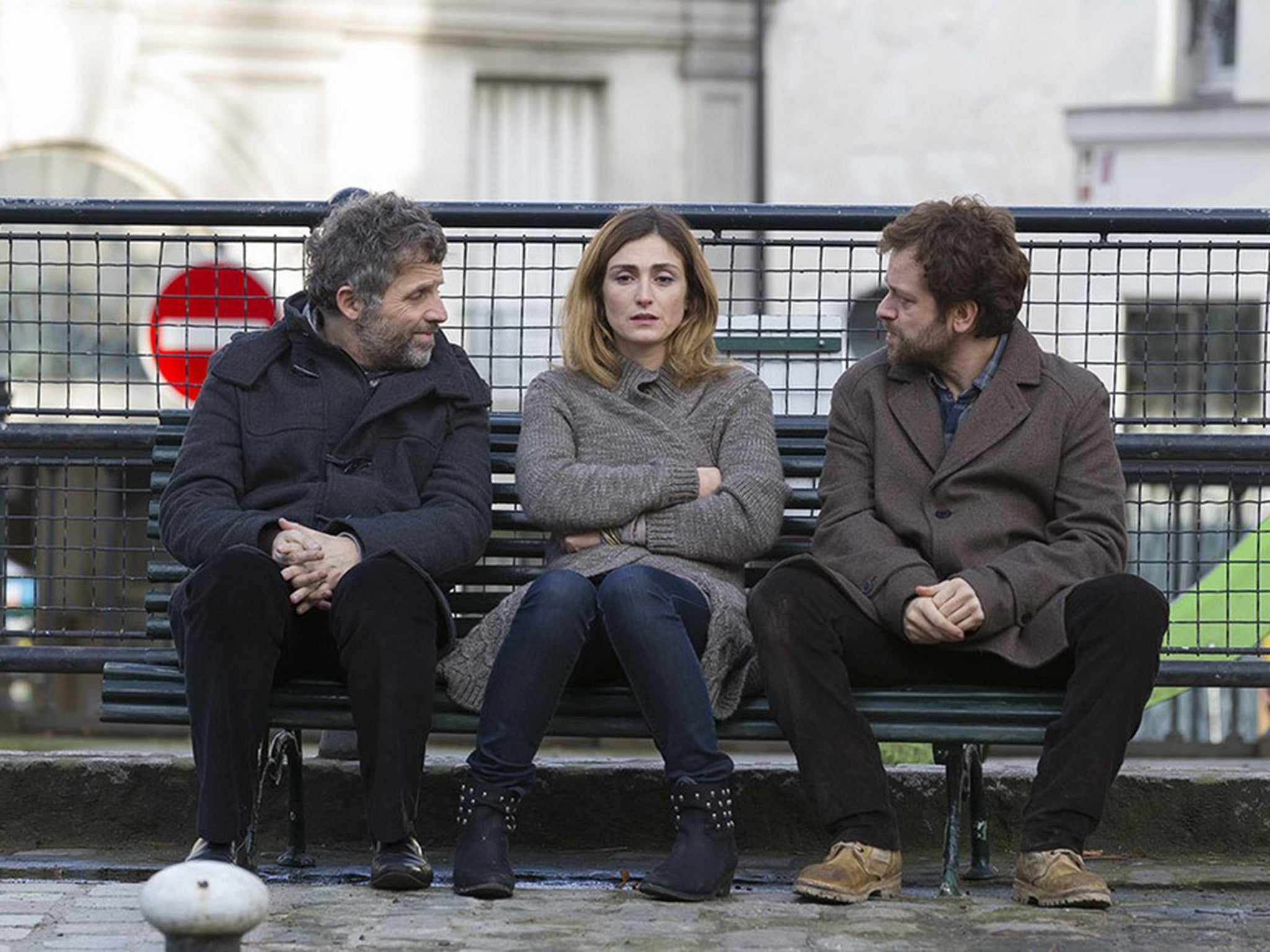 Stéphane Guillon, Julie Gayet and Jonathan Zaccaï in ‘Paper Souls’
