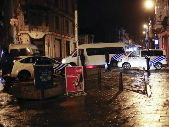 Police block a street in Vervier, eastern Belgium, following an anti terror operation. (EPA)