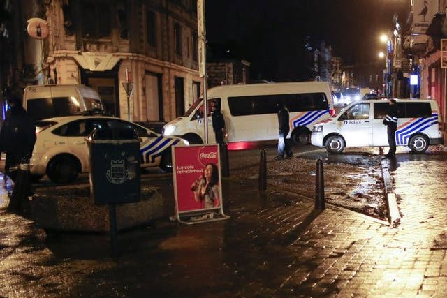 Police block a street in Vervier, eastern Belgium, following an anti terror operation. (EPA)
