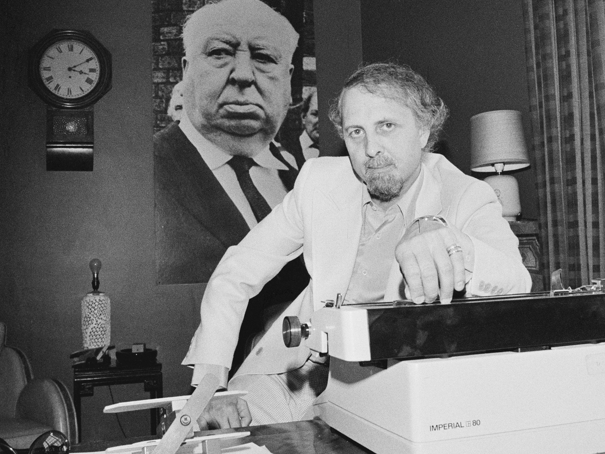 Brian Clemens at his desk in 1976
