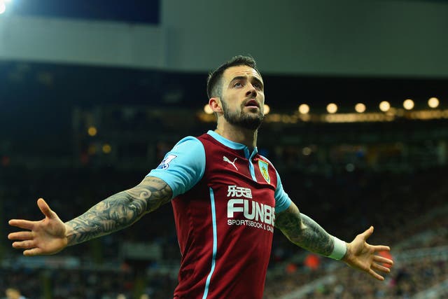 Danny Ings celebrates scoring against Newcastle earlier this month