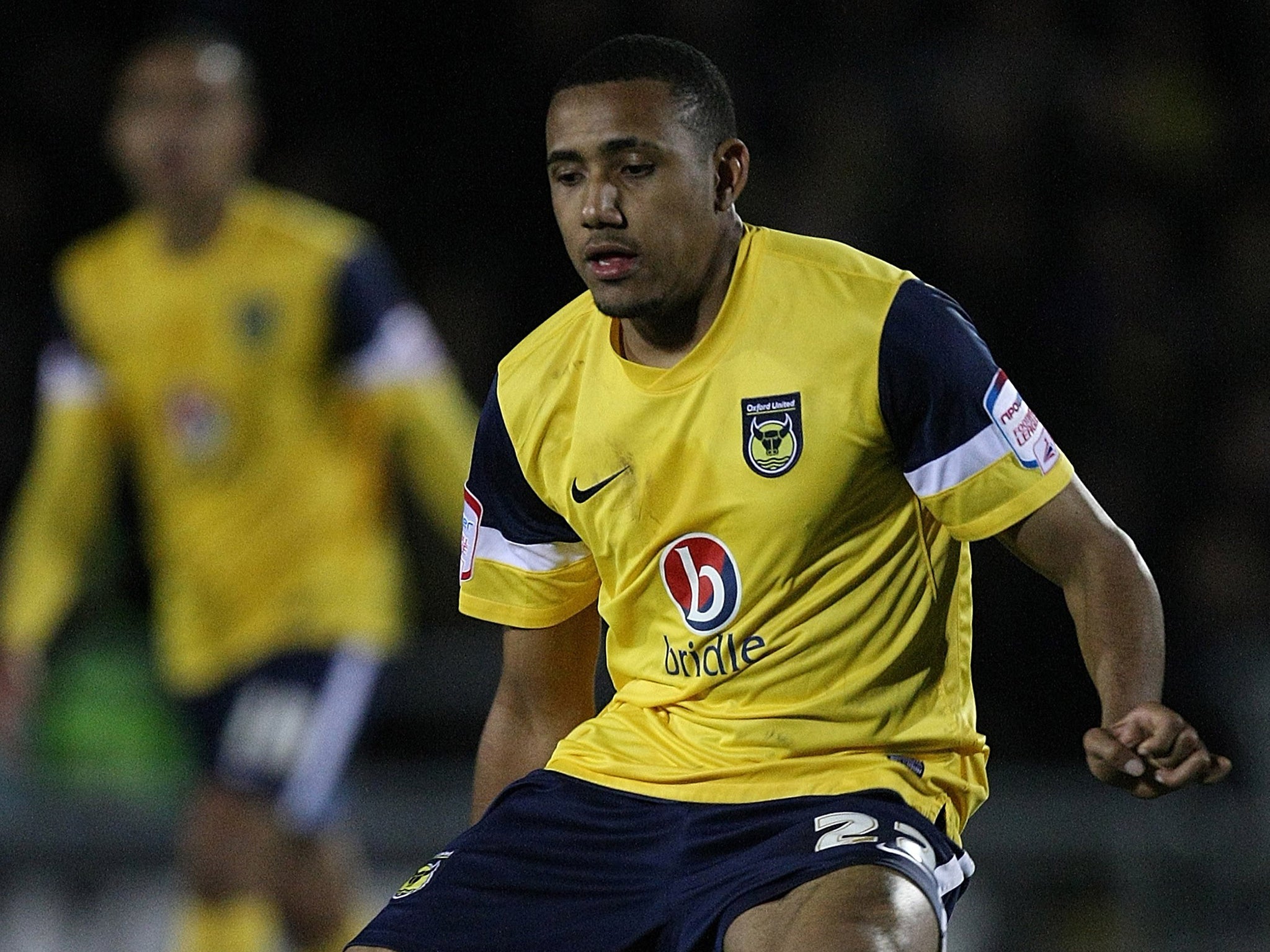 Cristian Montano playing for Oxford United in 2012