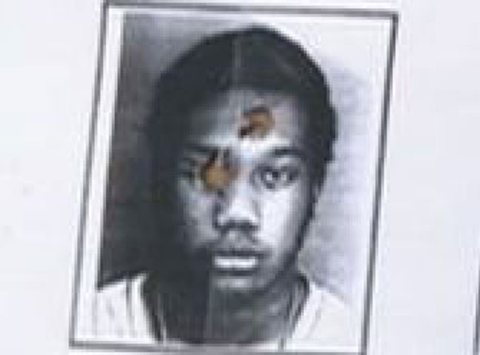 A mugshot of Woody Deant, when he was 18 years old, was used as target practice by US police 