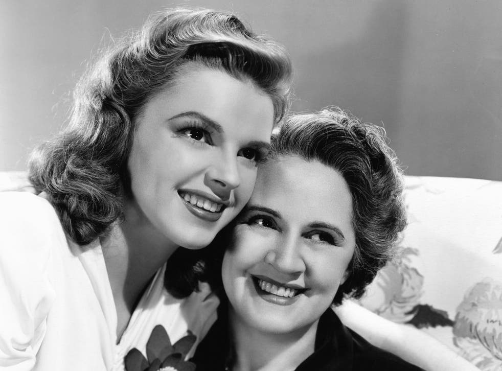 Judy Garland takes time out on the set of musical 'Babes on Broadway' to pose for a portrait with her mother, Ethel Gumm