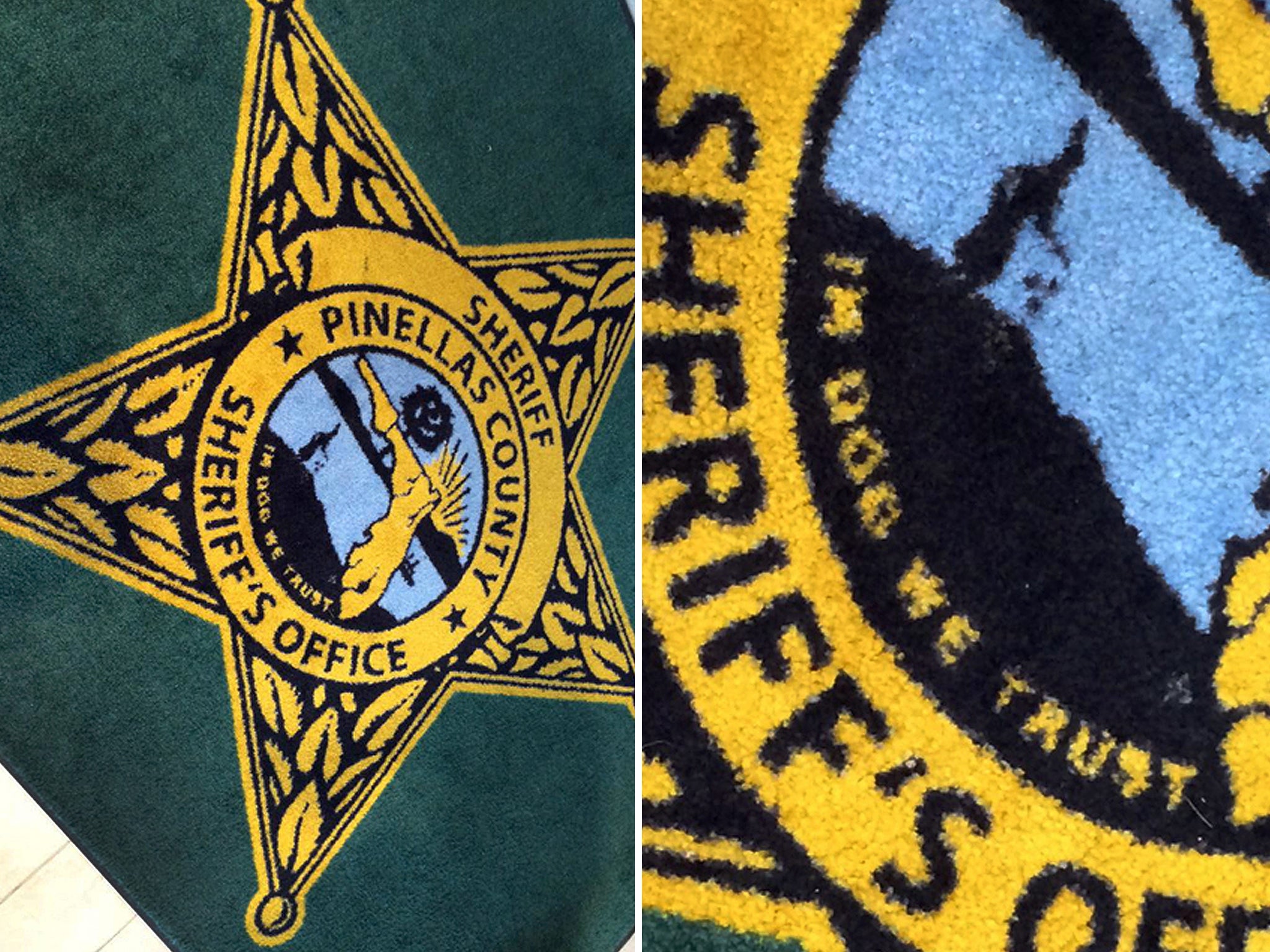 The Pinellas County Sheriff's Office rug in Largo, Florida