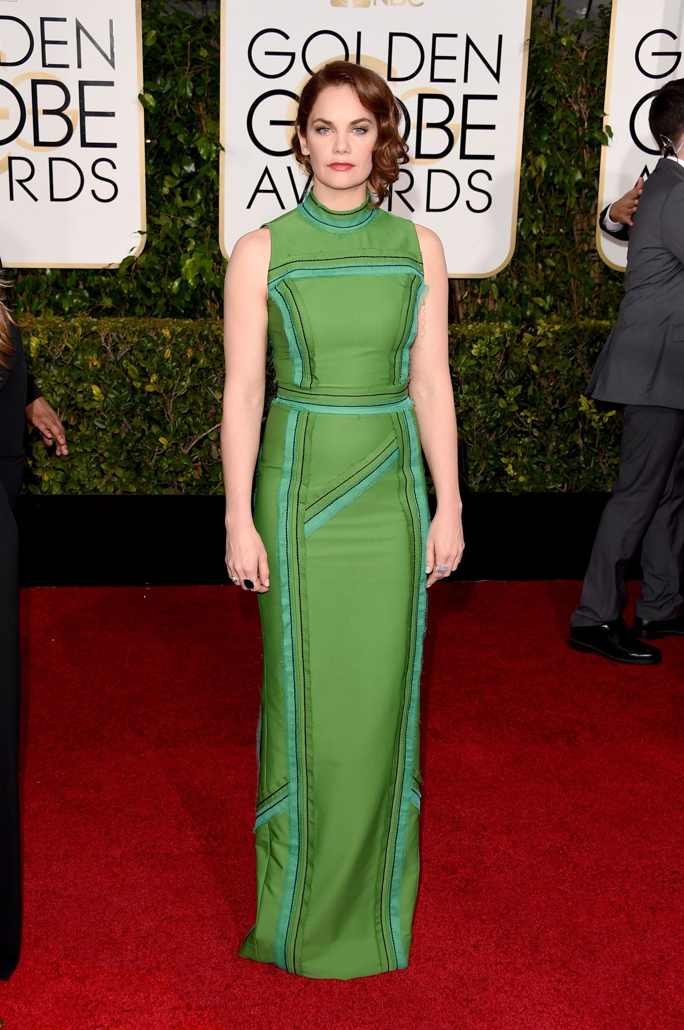 Green goddess: Ruth Wilson attends the Golden Globe Awards in Los Angeles