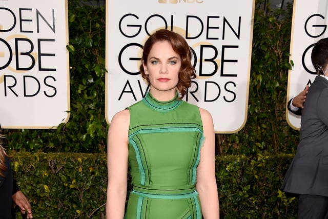 Green goddess: Ruth Wilson attends the Golden Globe Awards in Los Angeles