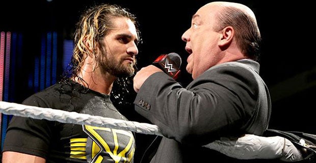 Seth Rollins confronts Paul Heyman over Brock Lesnar's whereabouts