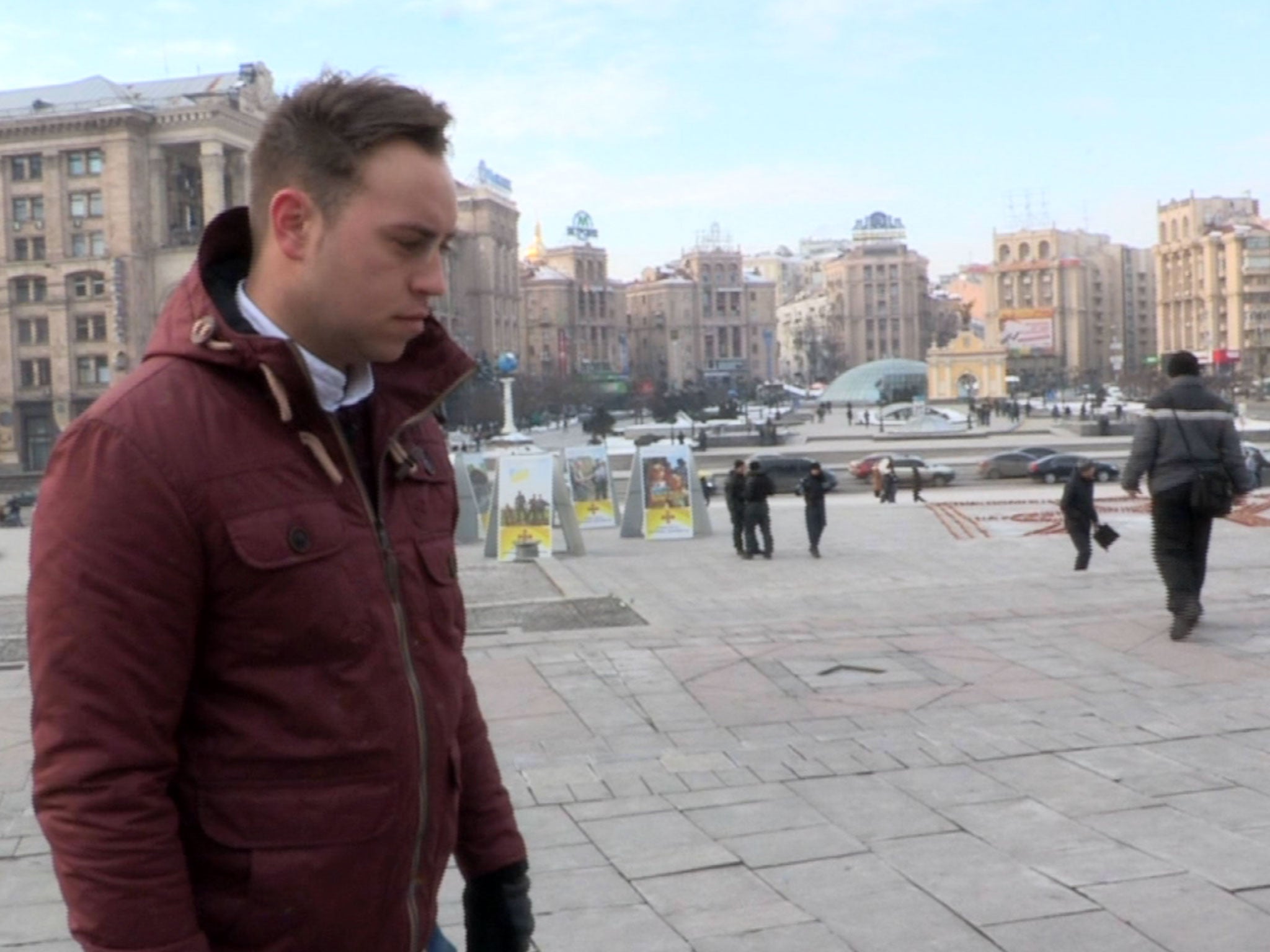 Jordan Withers in Independence Square, Kiev