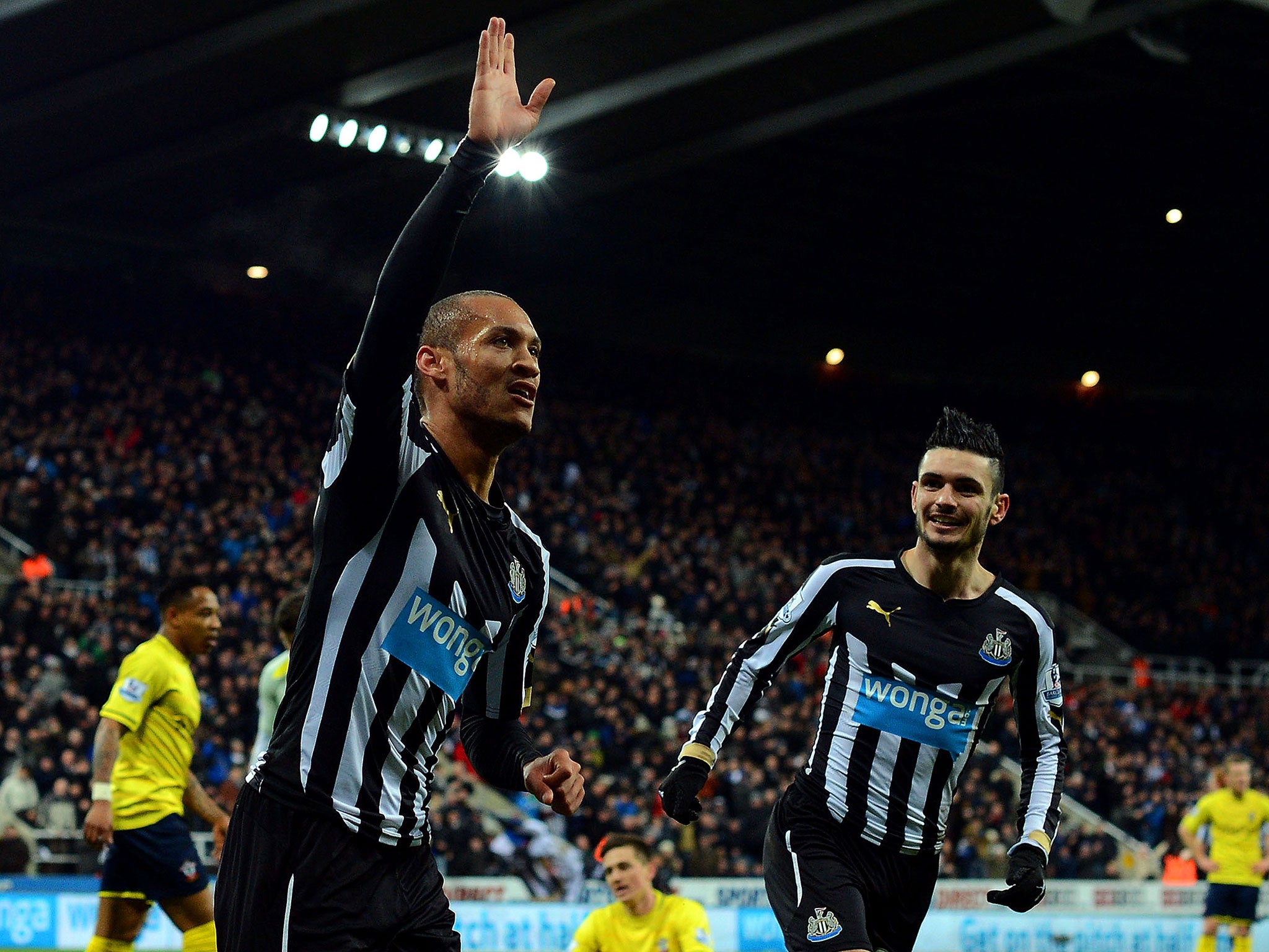 Yoan Gouffran celebrates his equaliser