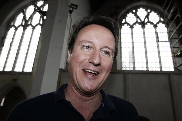 David Cameron comes from a church-going background, and in recent times has been publicly talking up Christianity’s contribution to Britain (Getty)