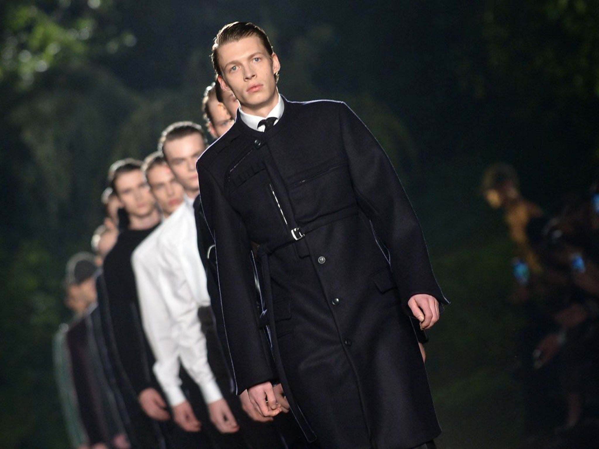 Models present creations from the Ermenegildo Zegna collection