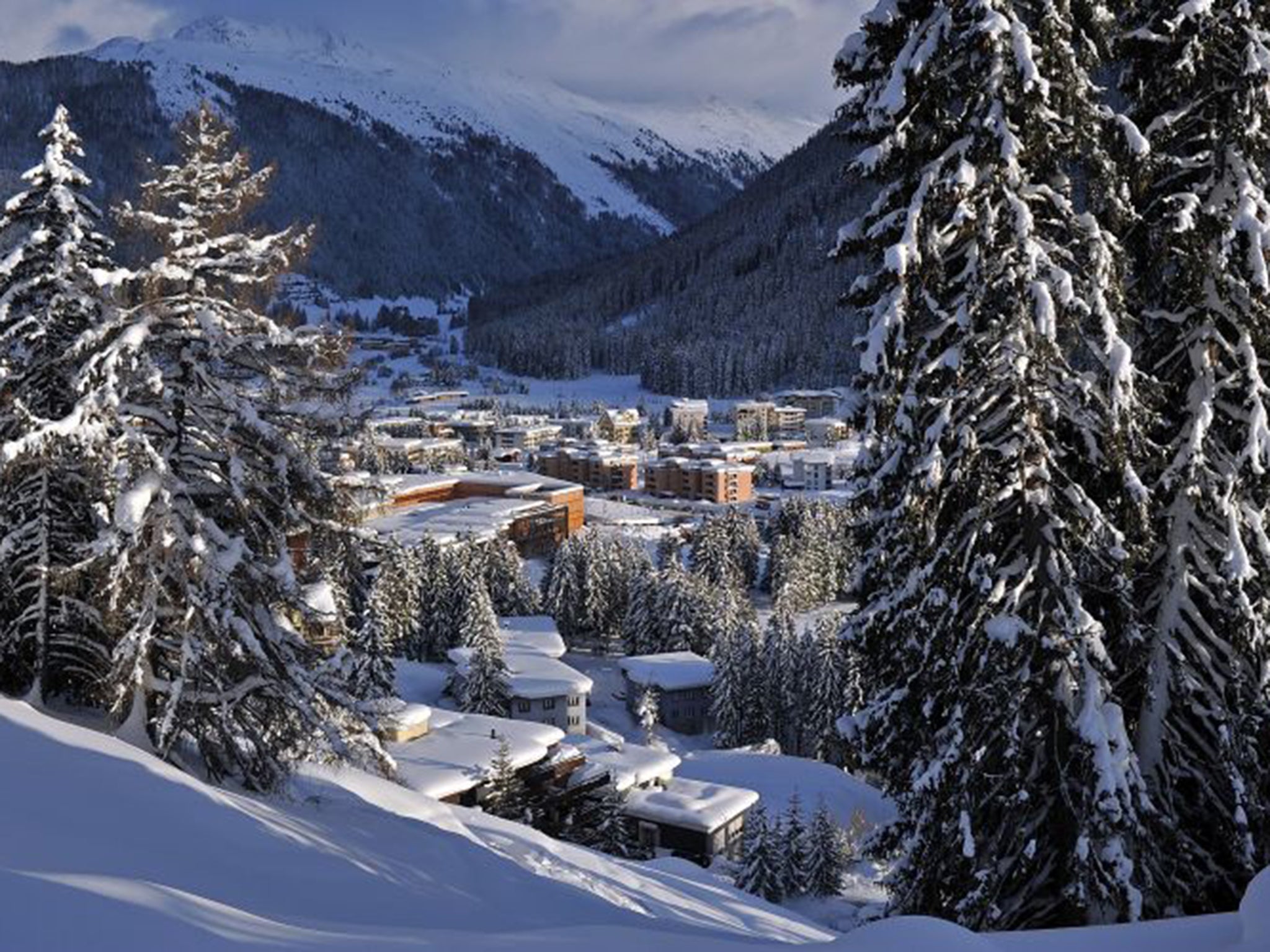 The Swiss mountain resort of Davos is the stage for this week's World Economic Forum (Getty)