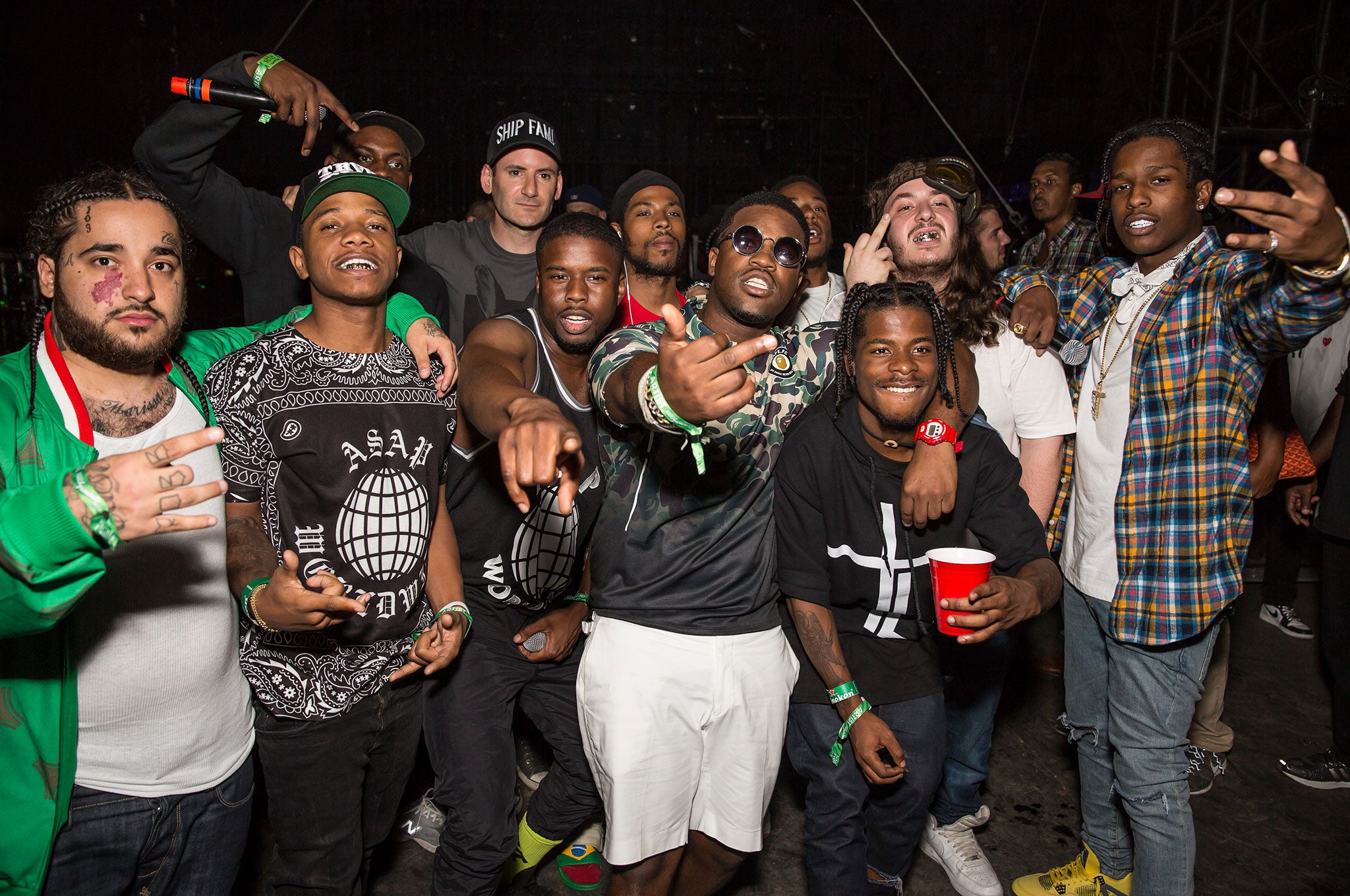 ASAP Yams, far left, pictured with other members of the ASAP Mob in August 2014