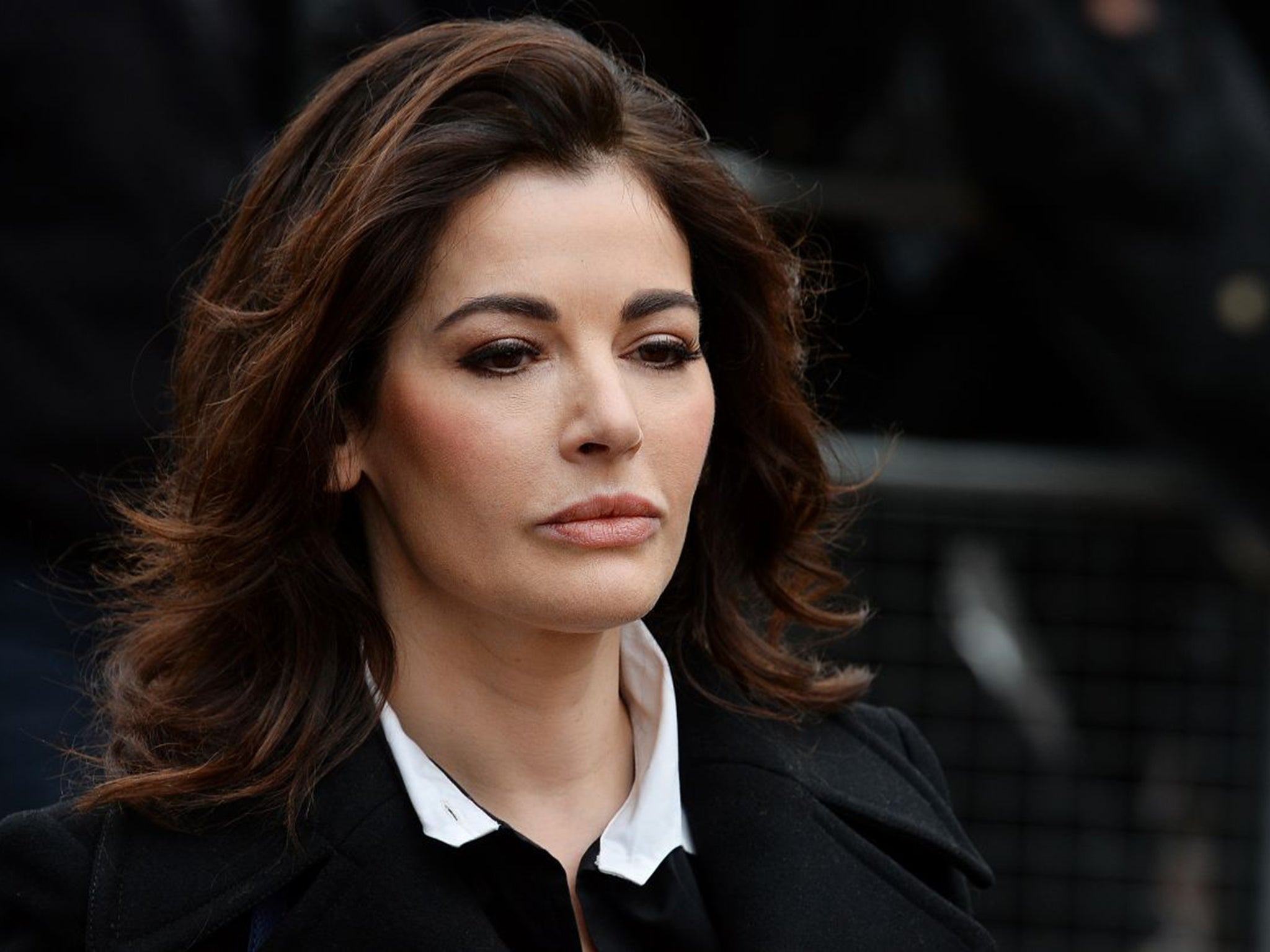 Nigella Lawson faced questions on drug-taking in the trial of former personal assistants (AFP/Getty)