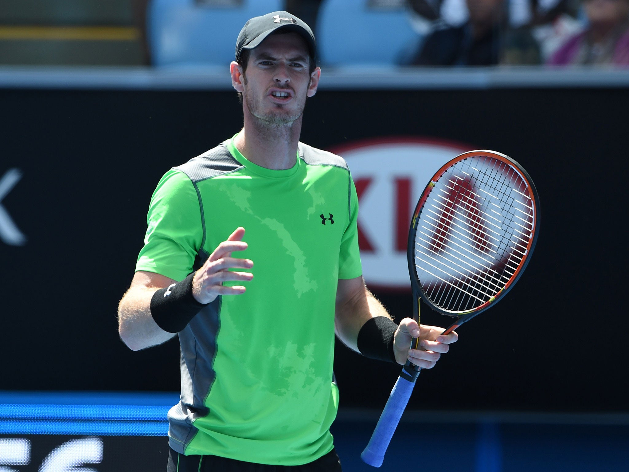 Andy Murray beat Yuri Bhambri in the first round 6-3, 6-4, 7-6