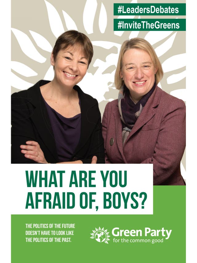 Green party election poster: Natalie Bennet and Caroline Lucas ask ...