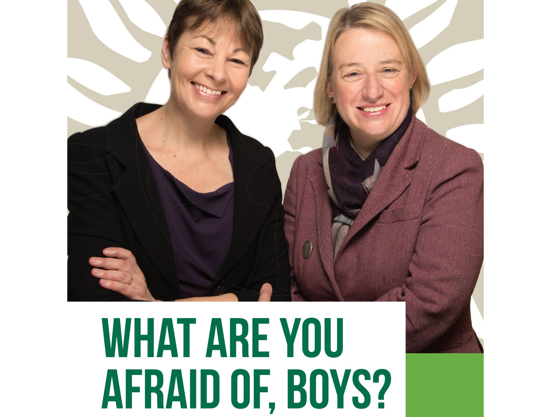 The Green Party asks: What are you afraid of boys?
