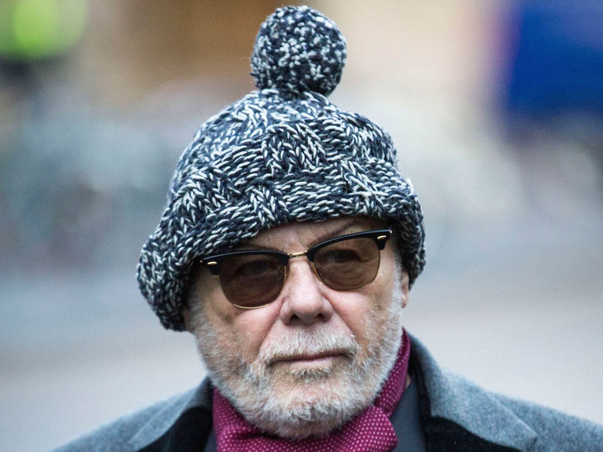 Gary Glitter, real name Paul Gadd, arrives at Southwark Crown Court