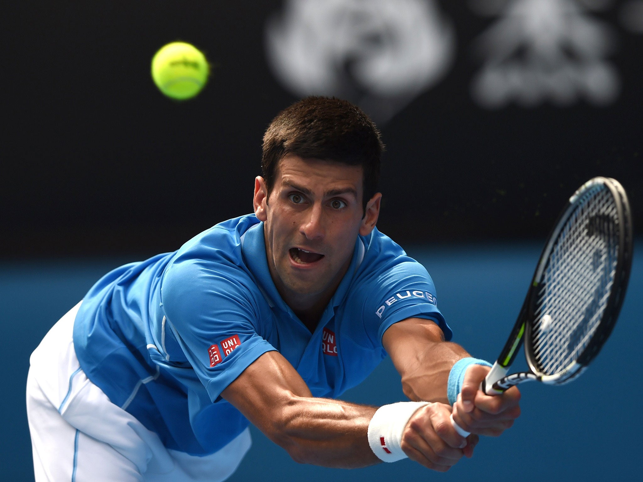 Novak Djokovic takes on Gilles Muller in the Australian Open next