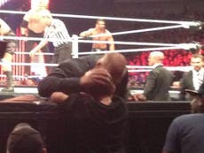 Read more

WWE villain Triple H breaks character during Raw to console boy