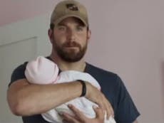 Bradley Cooper's fake American Sniper baby mocked on Twitter