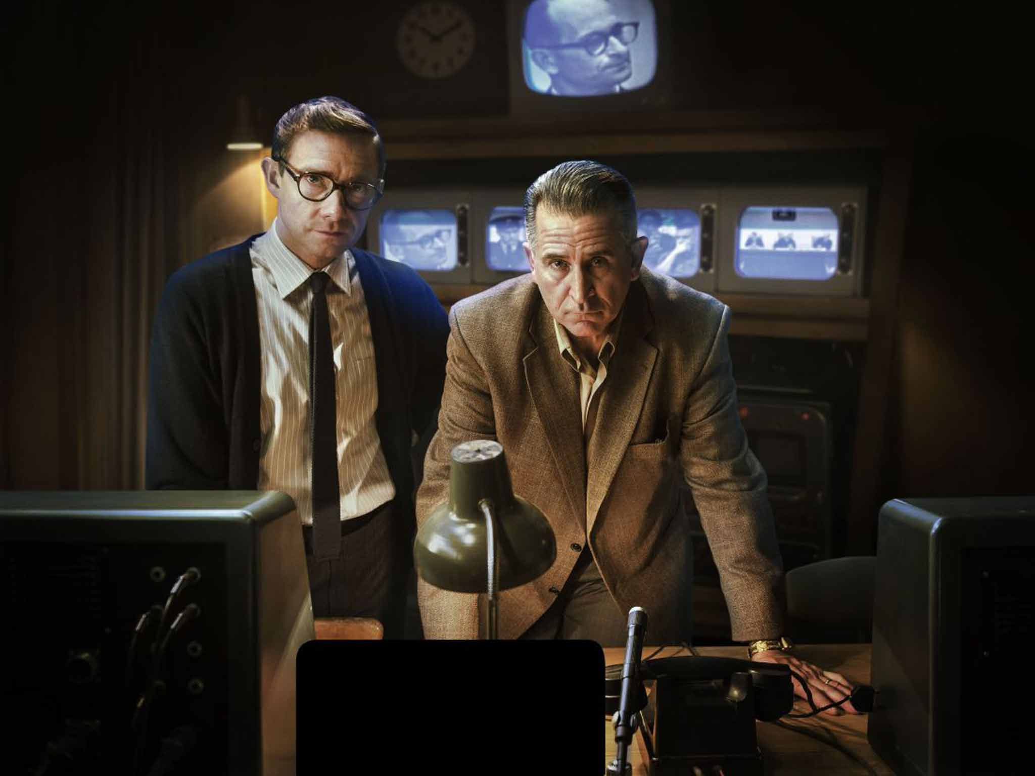 In the picture: Anthony LaPaglia and Martin Freeman in 'The Eichmann Show'