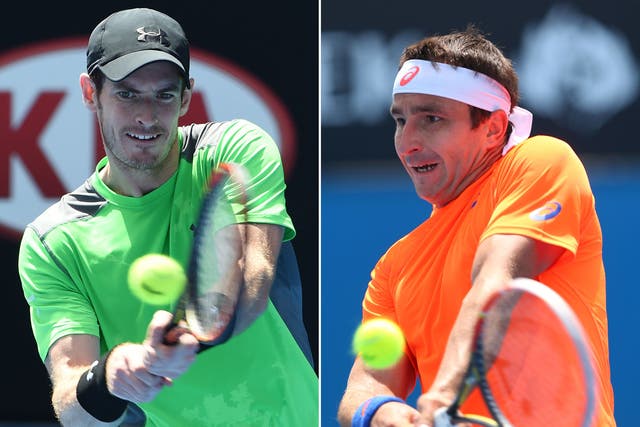 Andy Murray takes on Marinko Matosevic in the Australian Open second round