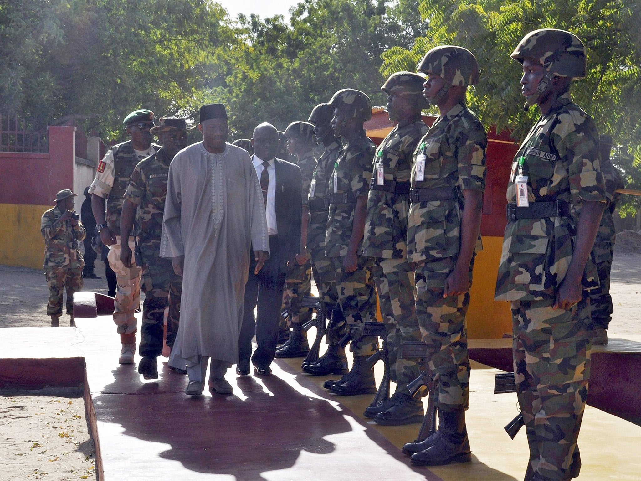 President Goodluck Jonathan visits Nigerian Army soldiers fighting Boko Haram this week