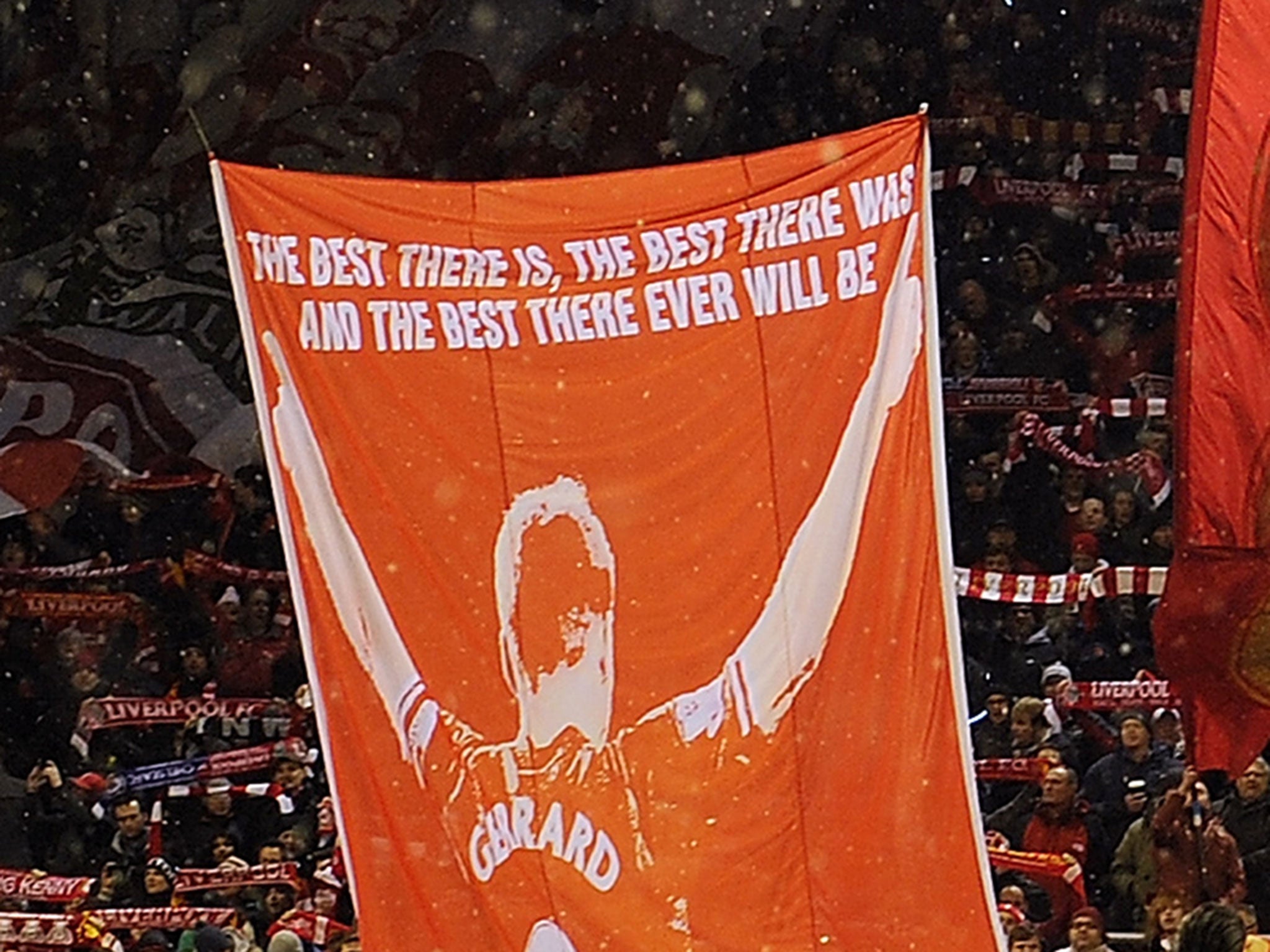 Gerrard's new banner at Anfield