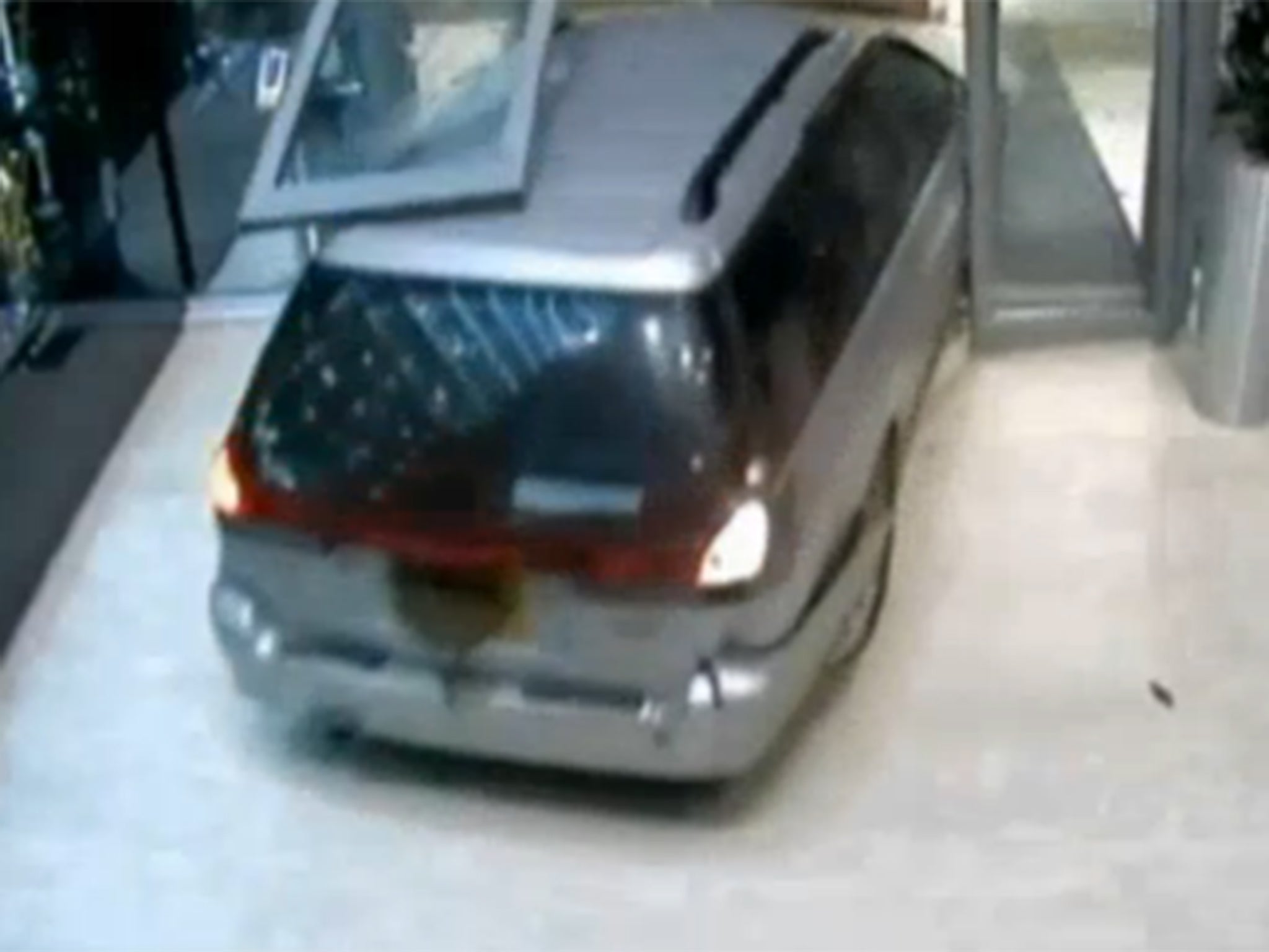 Thieves broke into the factory after they rammed a 4x4 through a glass front