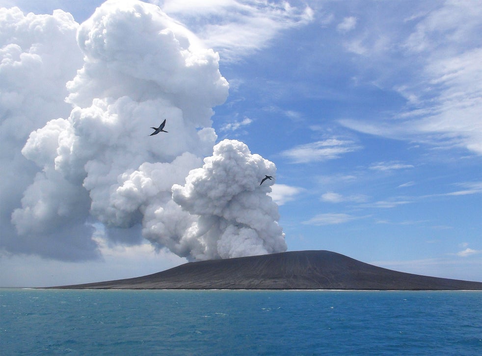 New island created by underwater volcanic eruption in Tonga may soon