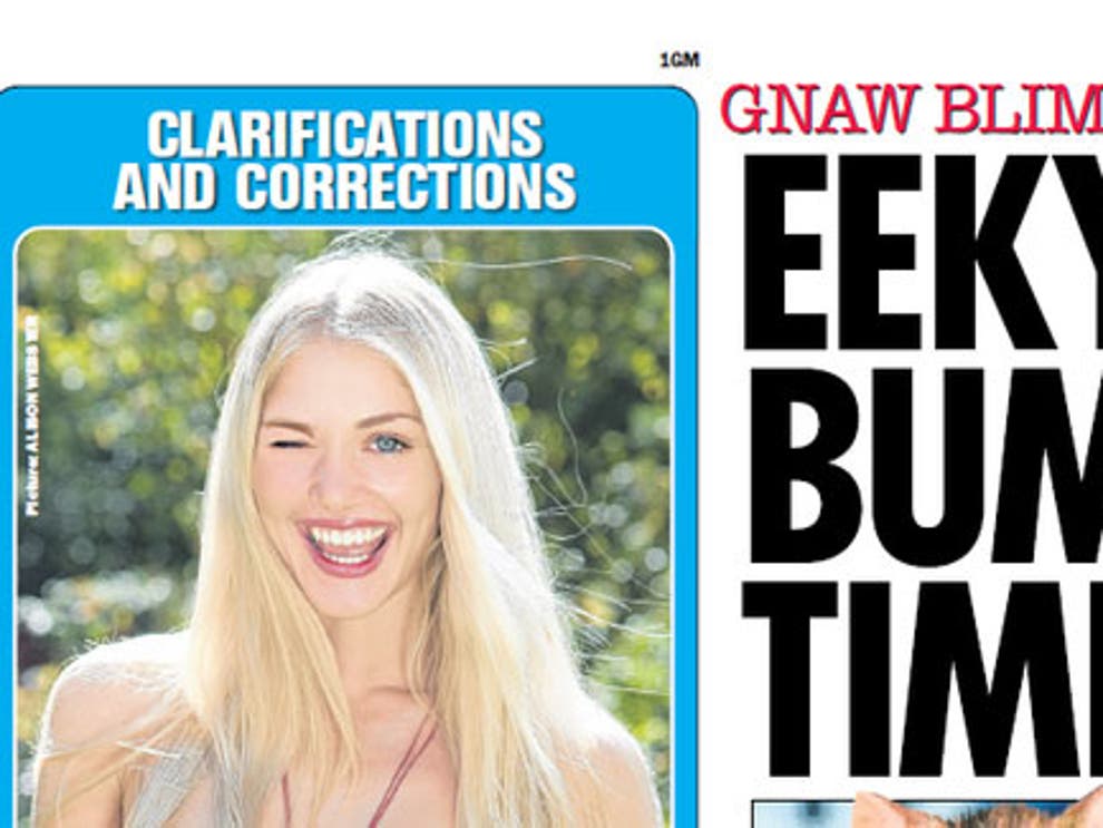 Page 3 Topless model appears in The Sun for first time in almost a
