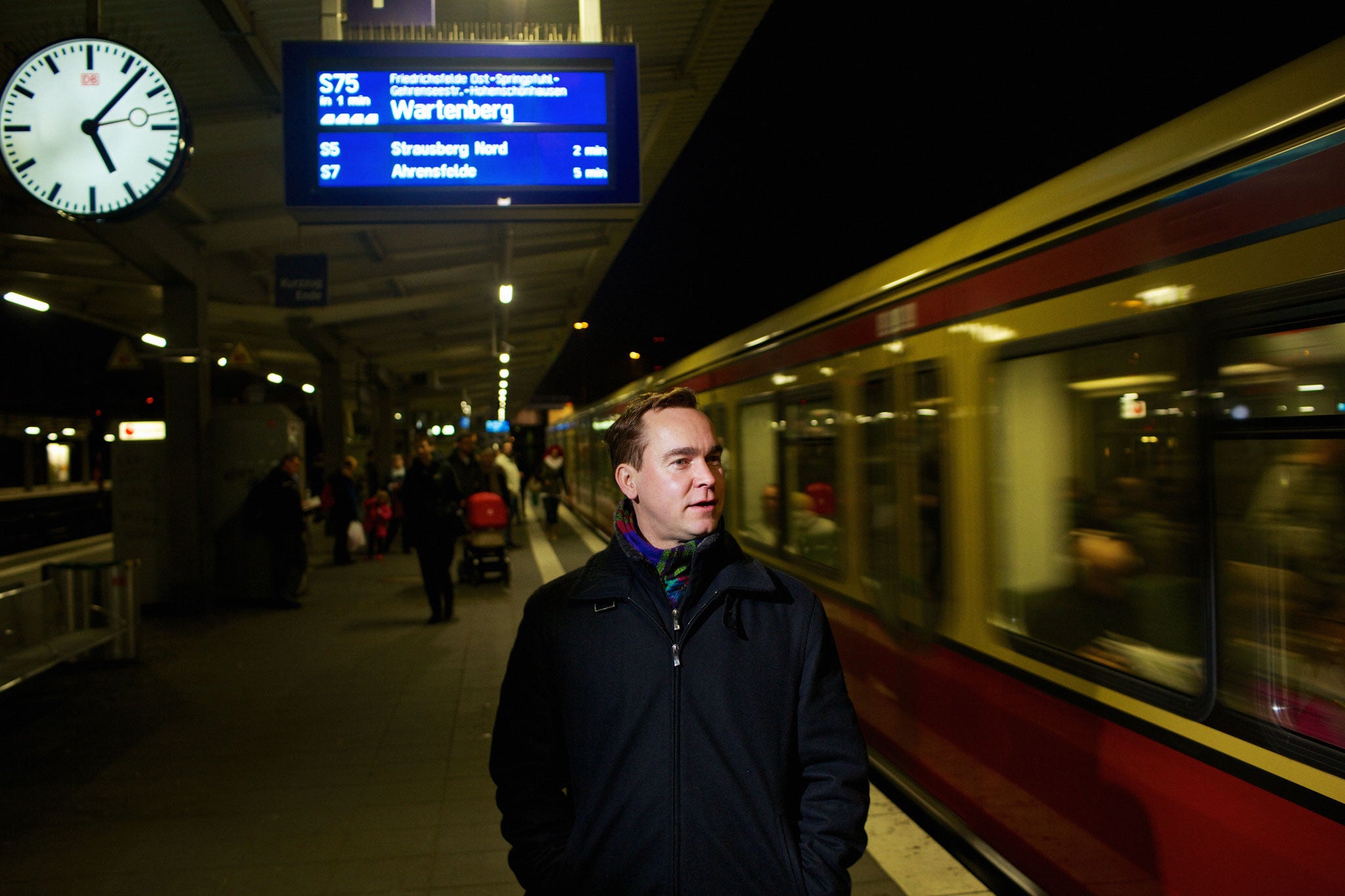 Frank Cieszynski at Lichtenberg Station where, in 1989, he escaped to West Germany