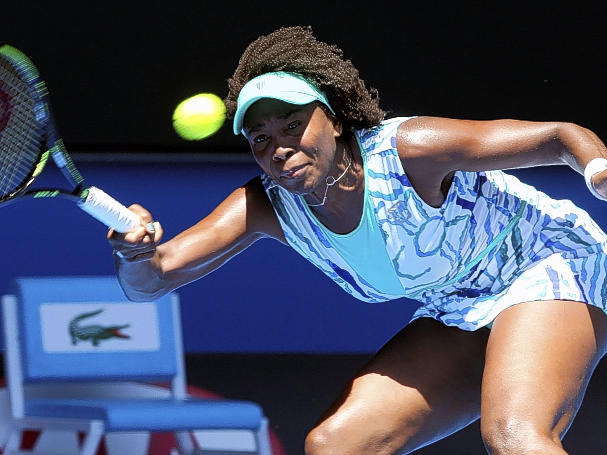 Venus Williams is one win away from the last 16 of a Grand Slam for the first time since 2011