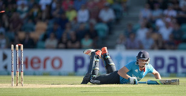 Jos Buttler suffered a run-out in the closing stages of England's innings