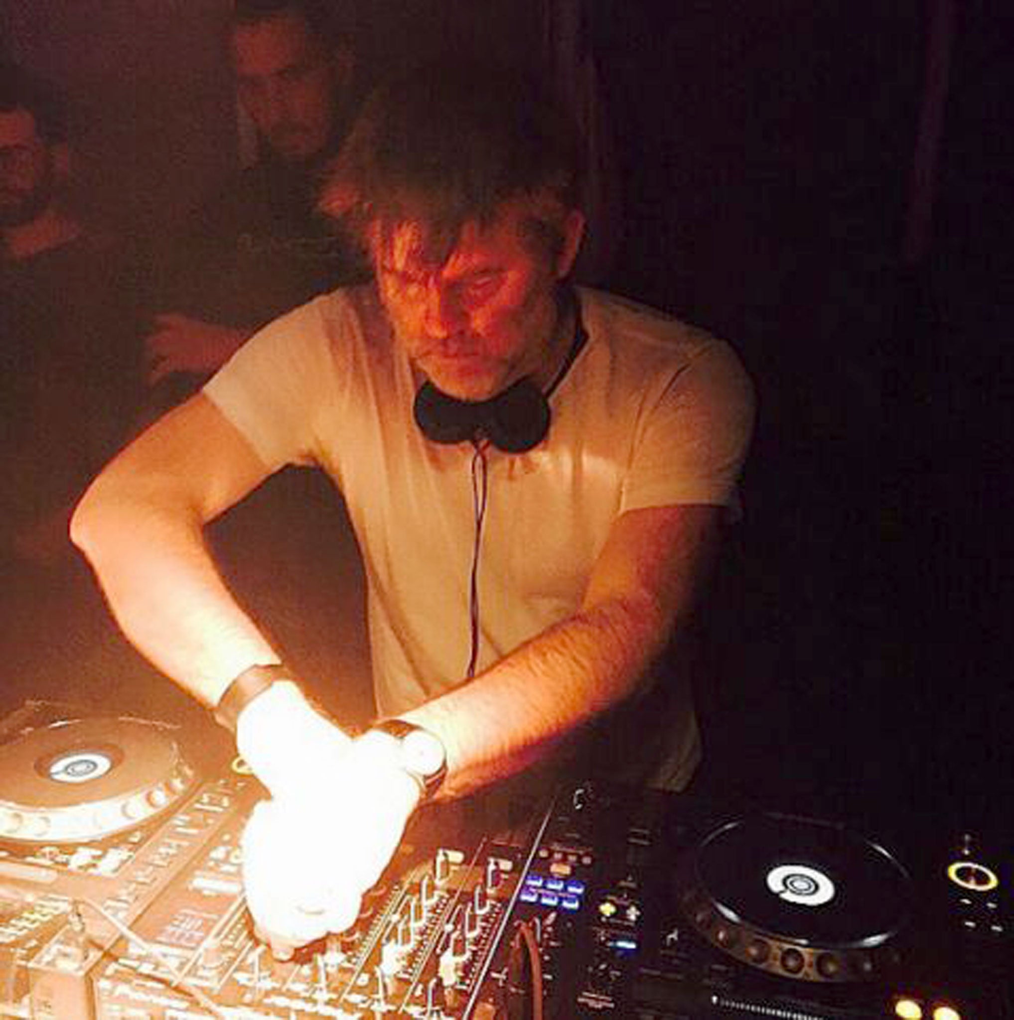 James Murphy hard at work DJing (BFA)