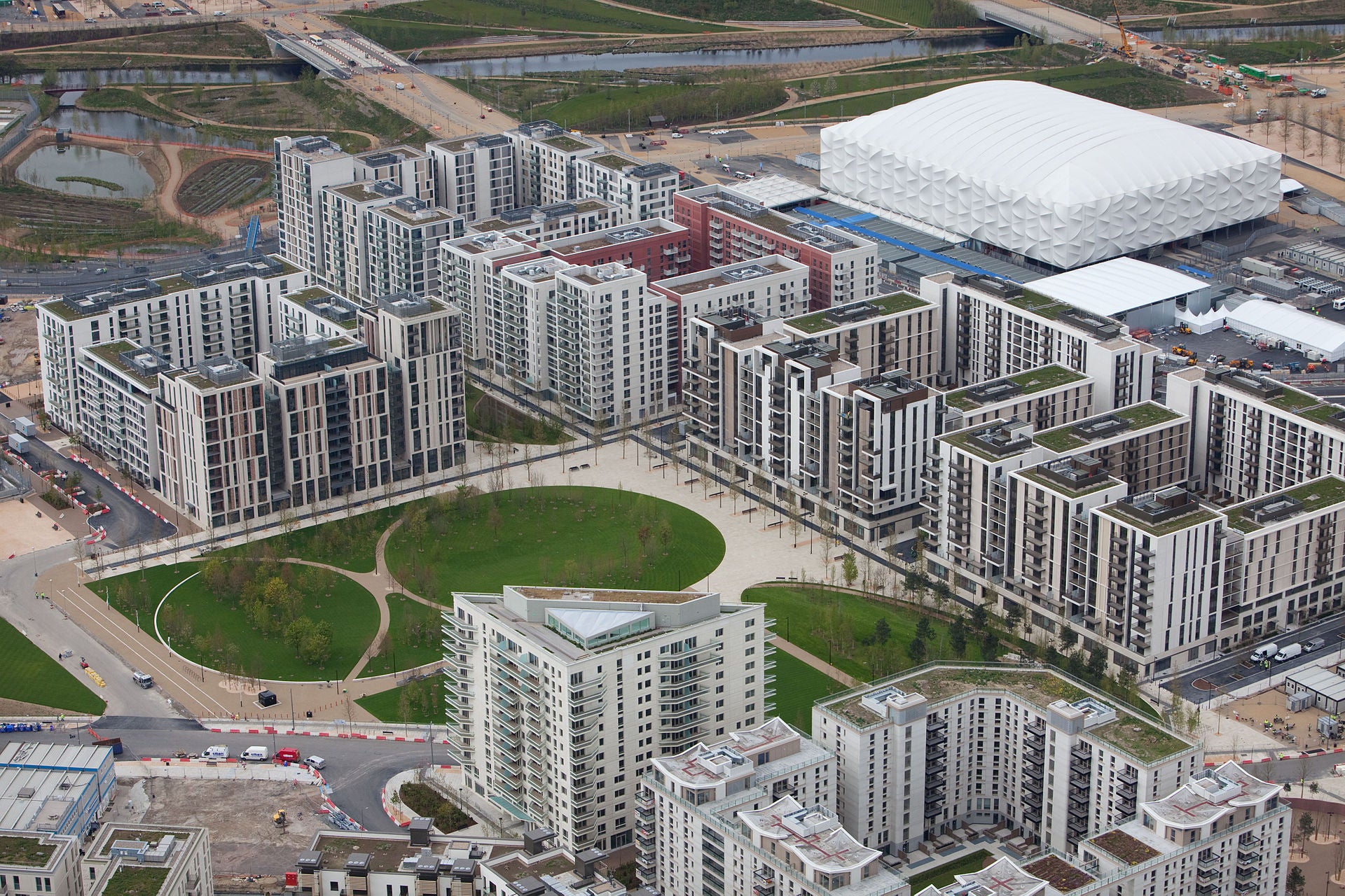 A new development in the Olympic Park, where Chomham Manor is located