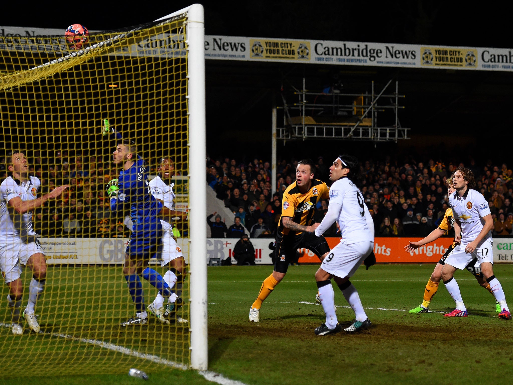 Josh Coulson headed the ball just over from about three yards out