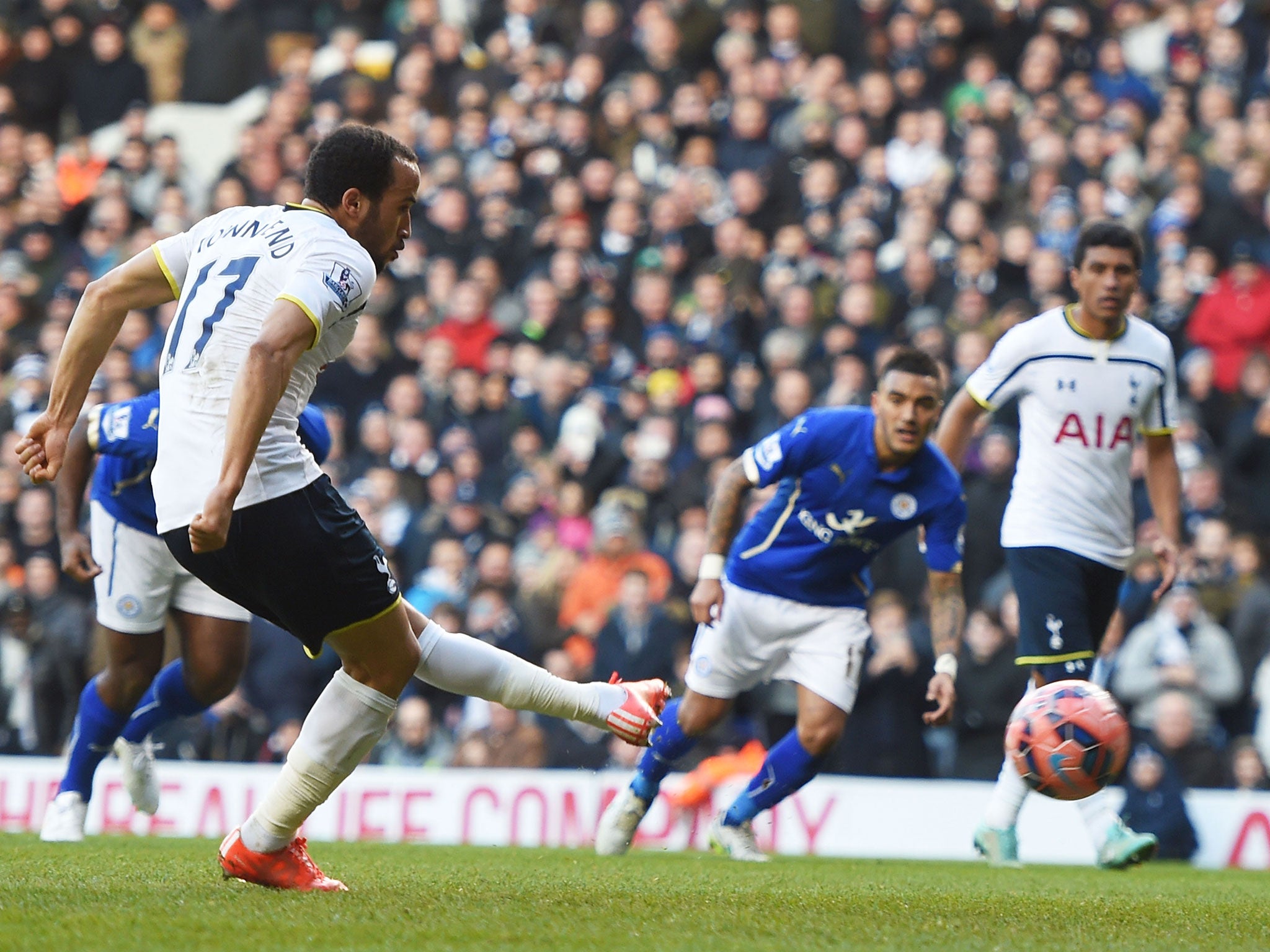 Andros Townsend scores from the penalty spot