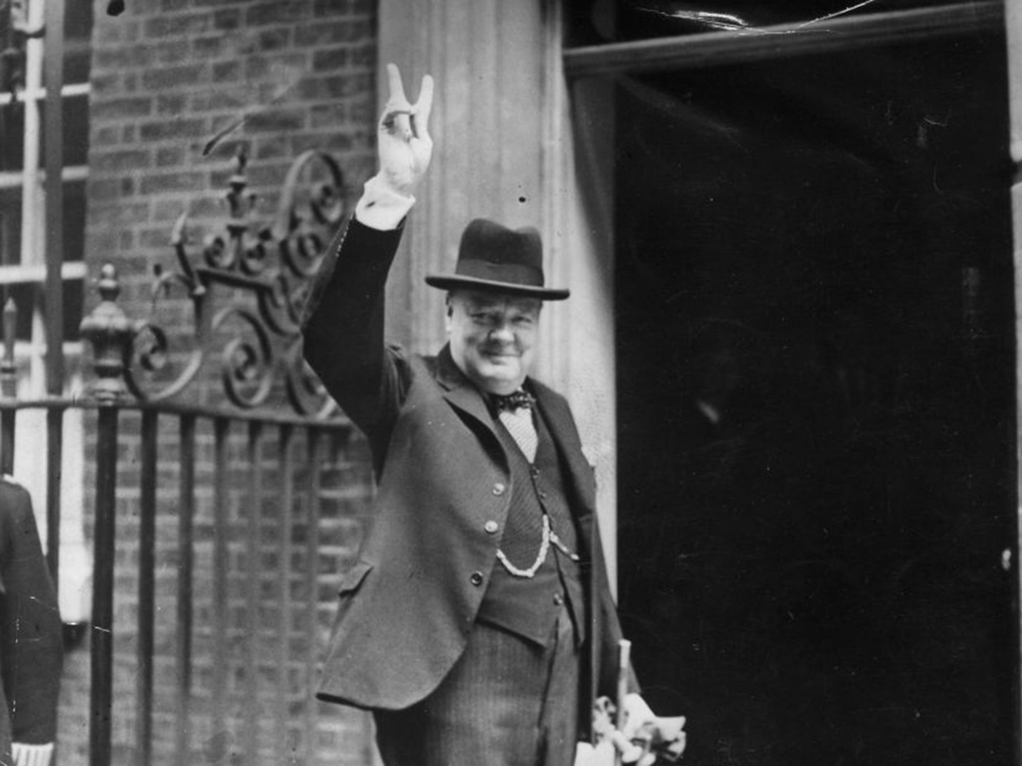 Winston Churchill, then prime minister, outside No 10 in June 1943 (Getty)