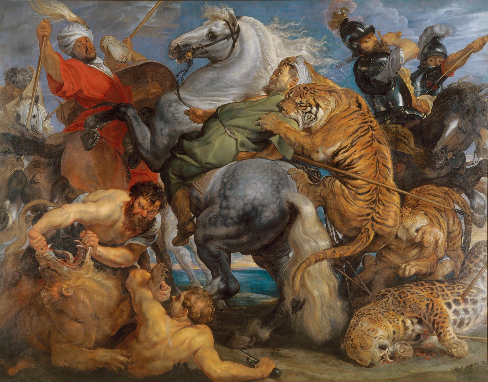 ‘Tiger, Lion and Leopard Hunt’ (1616) by Rubens
